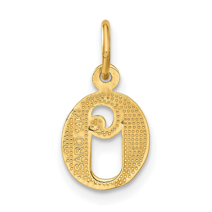 Lovely Rita's Pendants & Charms 14k Yellow GoldSmall Script Design Letter O Initial Charm Pendant