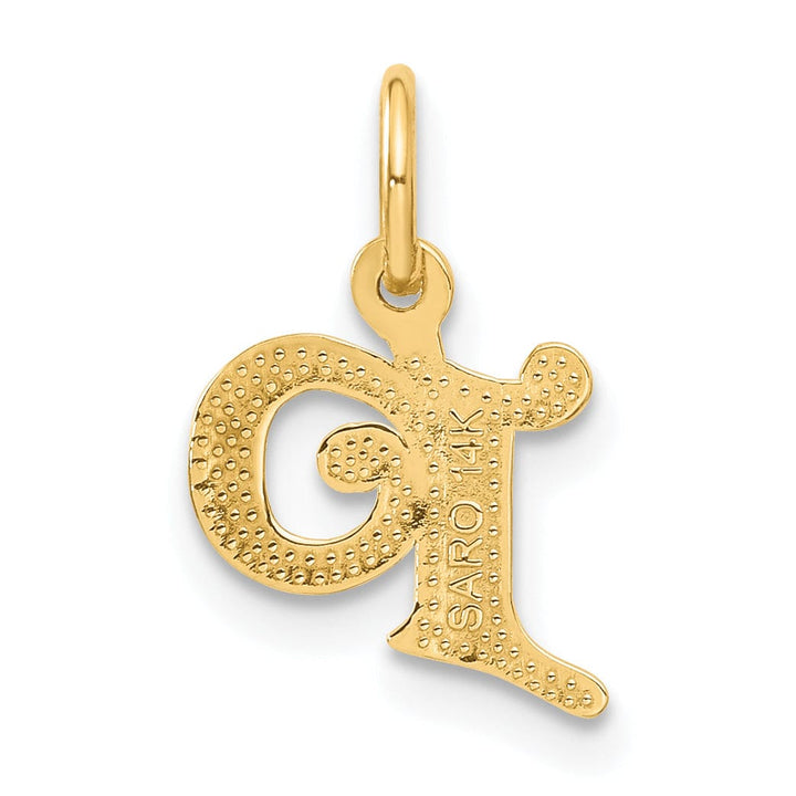 Lovely Rita's Pendants & Charms 14k Yellow GoldSmall Script Design Letter P Initial Charm Pendant