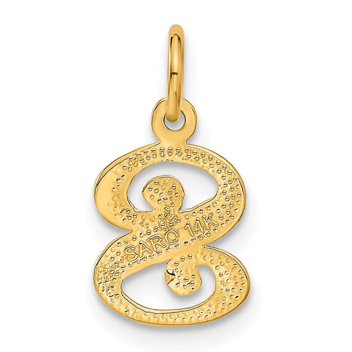 Lovely Rita's Pendants & Charms 14k Yellow GoldSmall Script Design Letter S Initial Charm Pendant