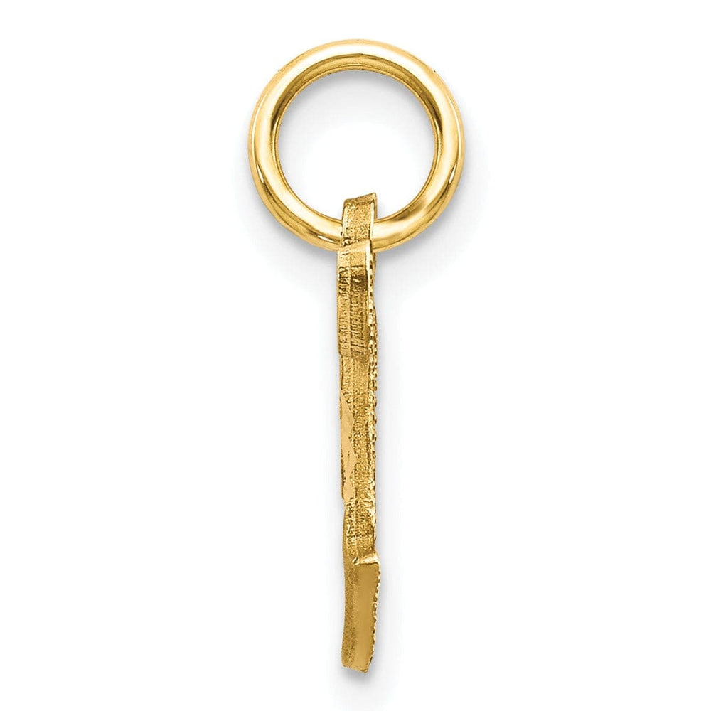 Lovely Rita's Pendants & Charms 14k Yellow GoldSmall Script Design Letter T Initial Charm Pendant