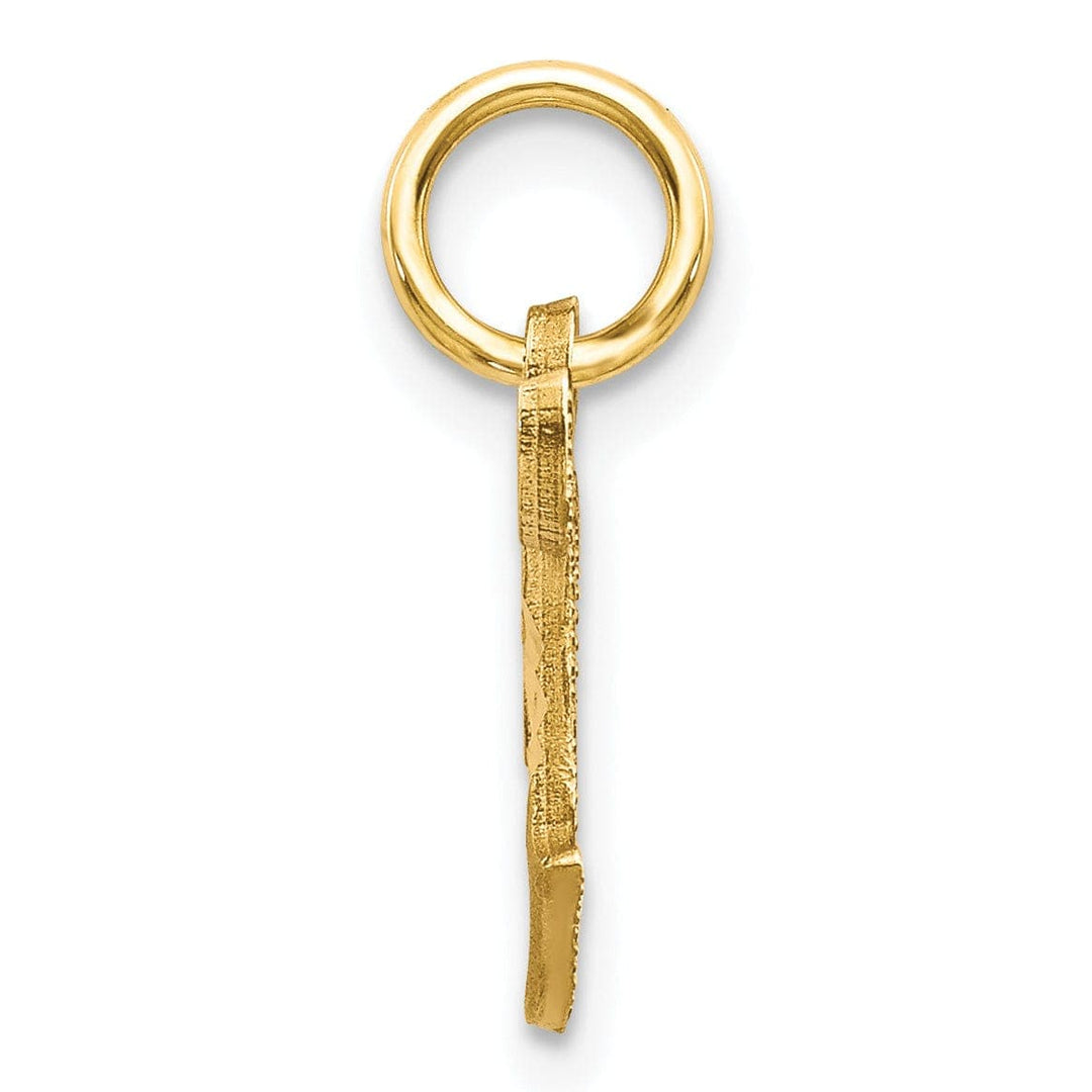 Lovely Rita's Pendants & Charms 14k Yellow GoldSmall Script Design Letter T Initial Charm Pendant