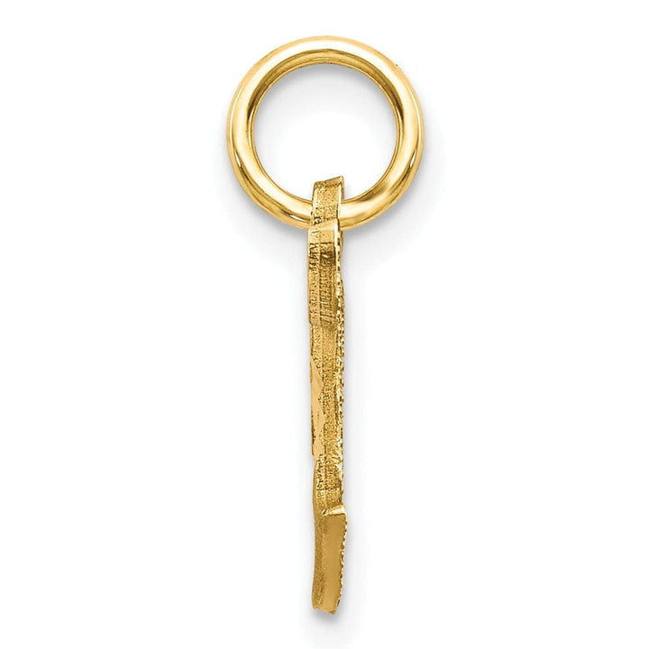 Lovely Rita's Pendants & Charms 14k Yellow GoldSmall Script Design Letter T Initial Charm Pendant