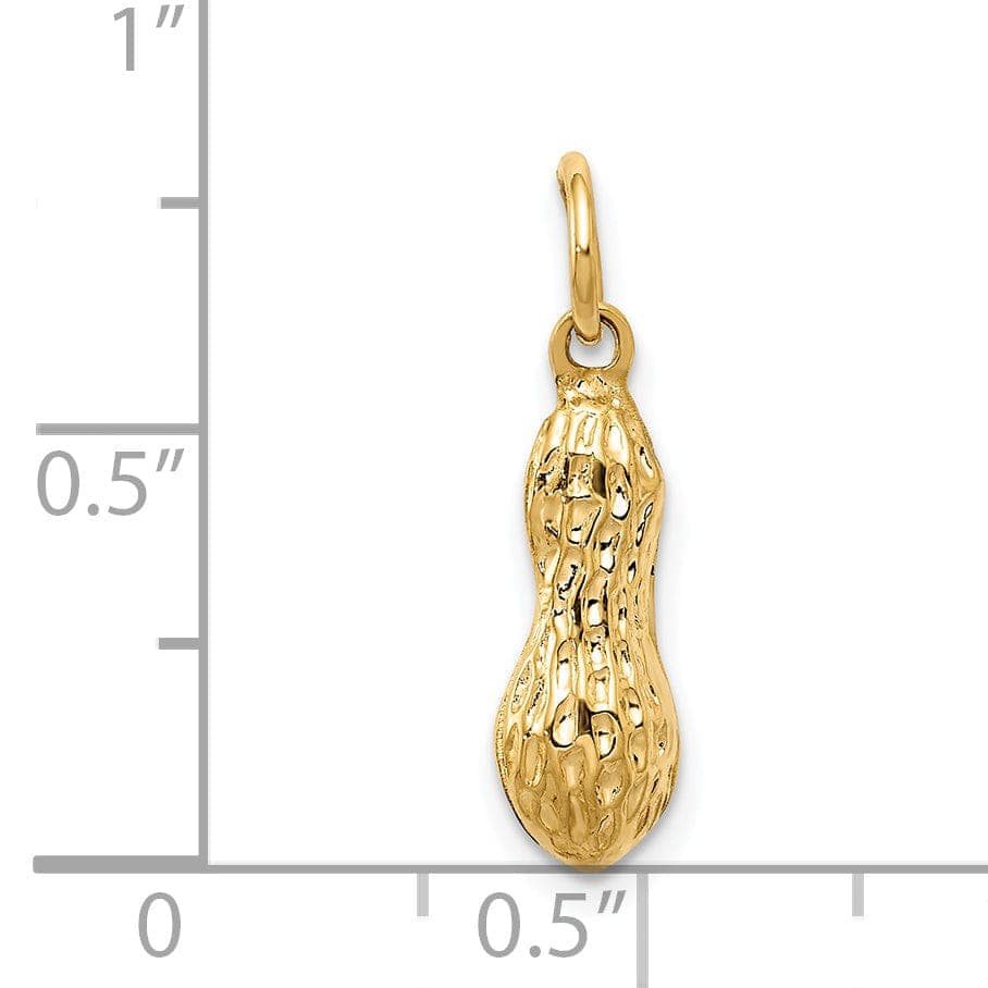 Lovely Rita's Pendants & Charms 14k Yellow Polished Finish Gold Peanut Charm Pendant
