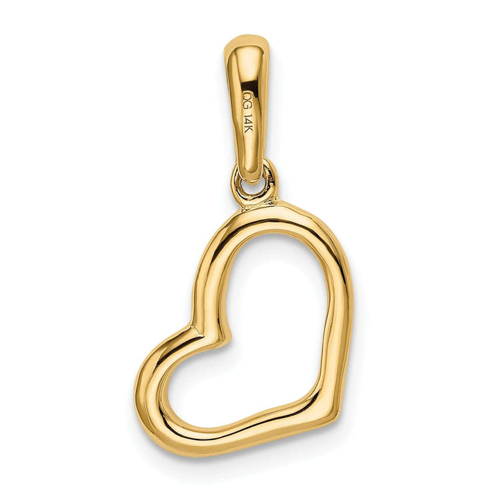 Lovely Rita's Pendants & Charms 14k Yellow Polished Gold Plain Heart Pendant
