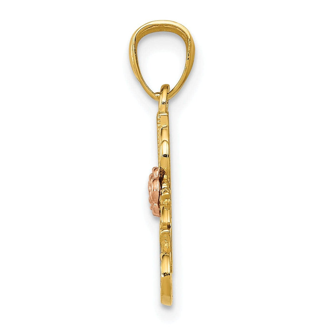 Lovely Rita's Pendants & Charms 14k Yellow Rose #-1 Nana with Rose Design Charm