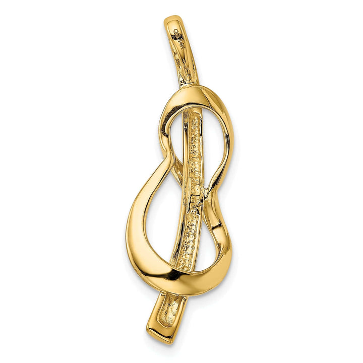 Lovely Rita's Pendants & Charms 14K Yellow, White Gold Polished Infinity Design Fancy Omega Slide Pendant