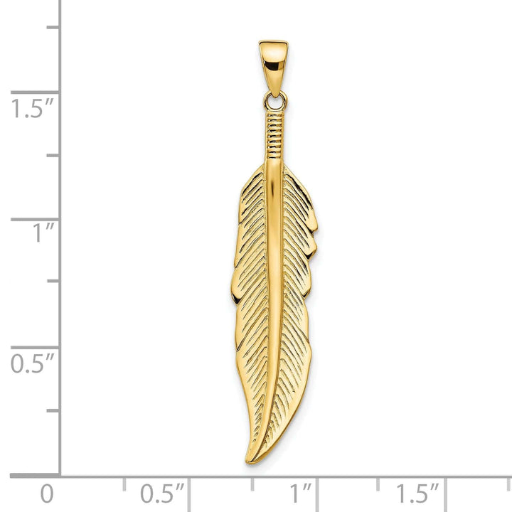 Lovely Rita's Pendants & Charms 14kt Yellow Gold Feather charm Pendant