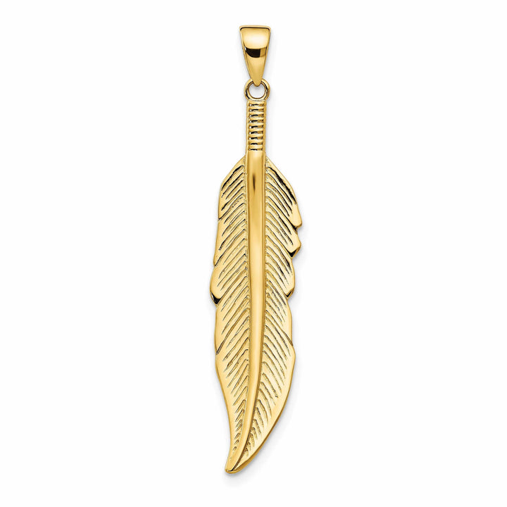 Lovely Rita's Pendants & Charms 14kt Yellow Gold Feather charm Pendant
