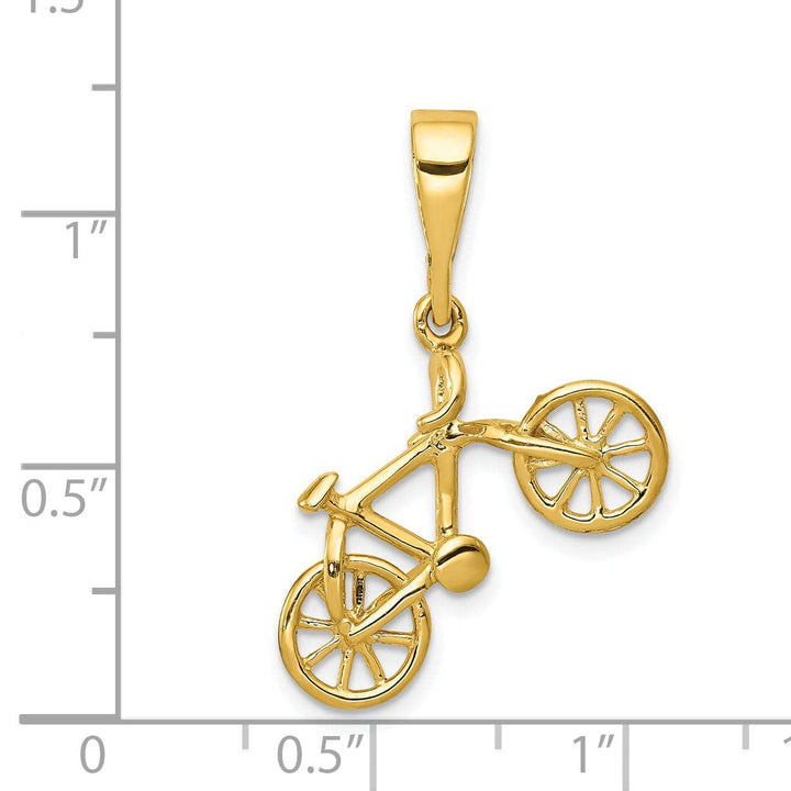 Lovely Rita's Pendants & Charms 14kt Yellow Gold Polished Bicycle Pendant