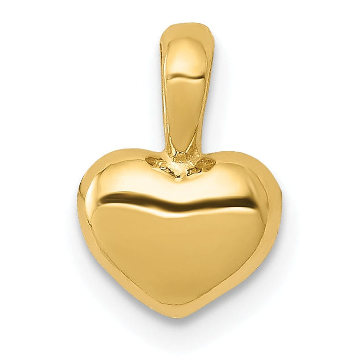 Lovely Rita's Pendants & Charms 14KYellow Gold Open Back Solid Polished Finish Domed Shape Heart Design Charm Pendant