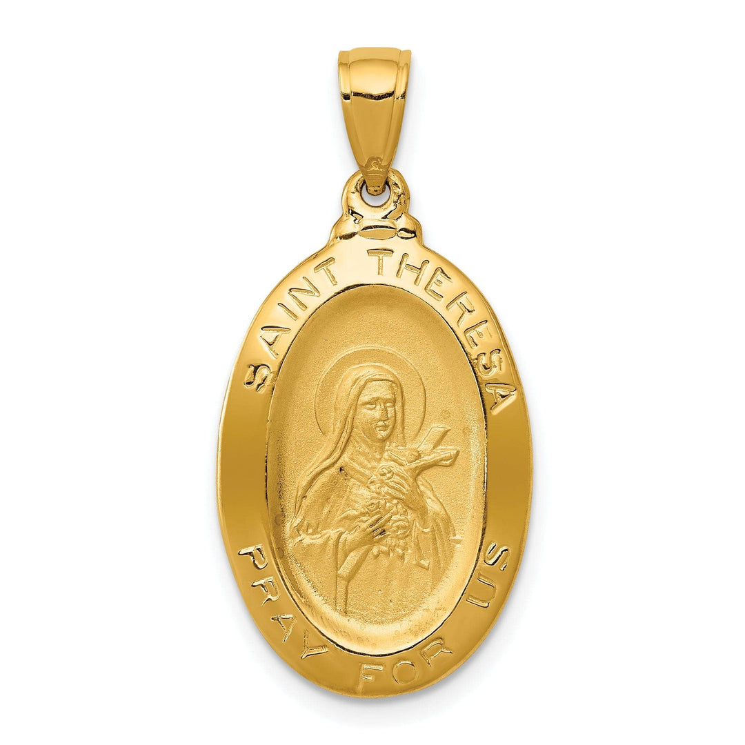 Lovely Rita's Pendants & Charms 14kYellow Gold Saint Theresa Oval Medal Pendant.