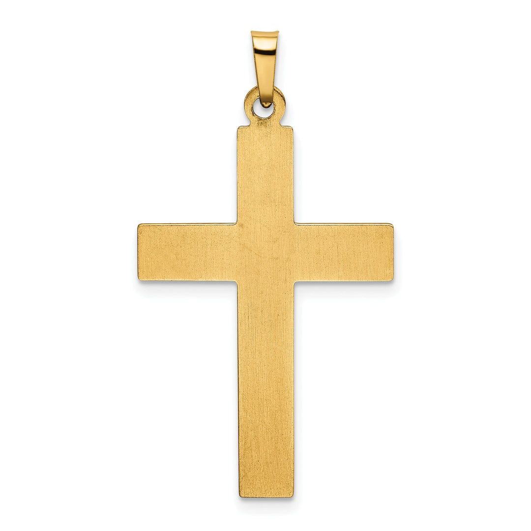 Lovely Rita's Pendants & Charms 14kYellow Gold Satin Screw Design Cross Pendant
