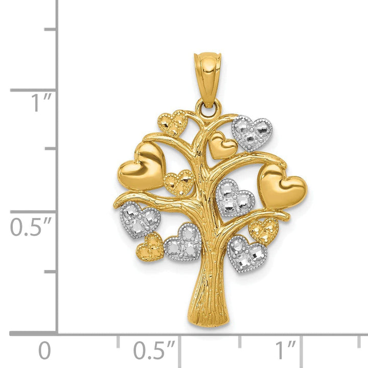 Lovely Rita's Pendants & Charms 14kYellow Gold Tree of Life with Hearts Pendant