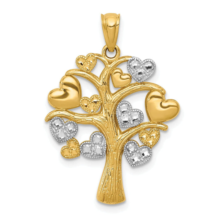 Lovely Rita's Pendants & Charms 14kYellow Gold Tree of Life with Hearts Pendant