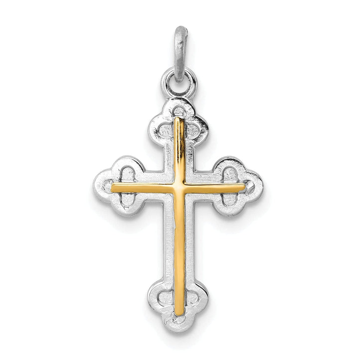 Lovely Rita's Pendants & Charms 18k Gold Plated Sterling Silver Cross Charm