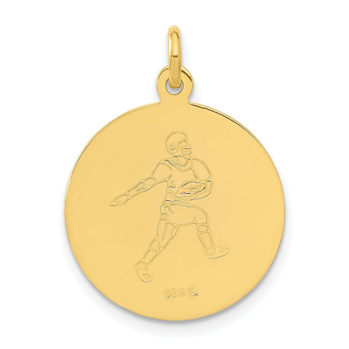 Lovely Rita's Pendants & Charms 24 Gold-plated Silver StChristopher Football Medal