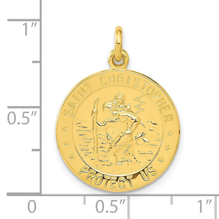 Lovely Rita's Pendants & Charms 24 Gold-plated Silver StChristopher Football Medal