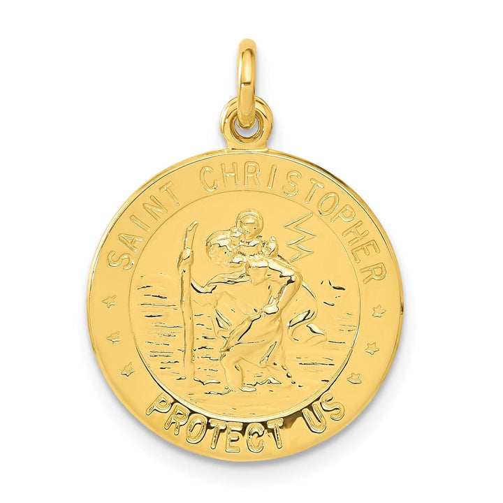 Lovely Rita's Pendants & Charms 24 Gold-plated Silver StChristopher Football Medal