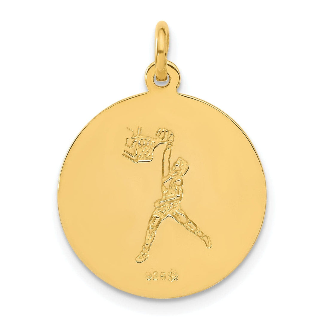 Lovely Rita's Pendants & Charms 24 Gold-plated St Christopher Basketball Medal