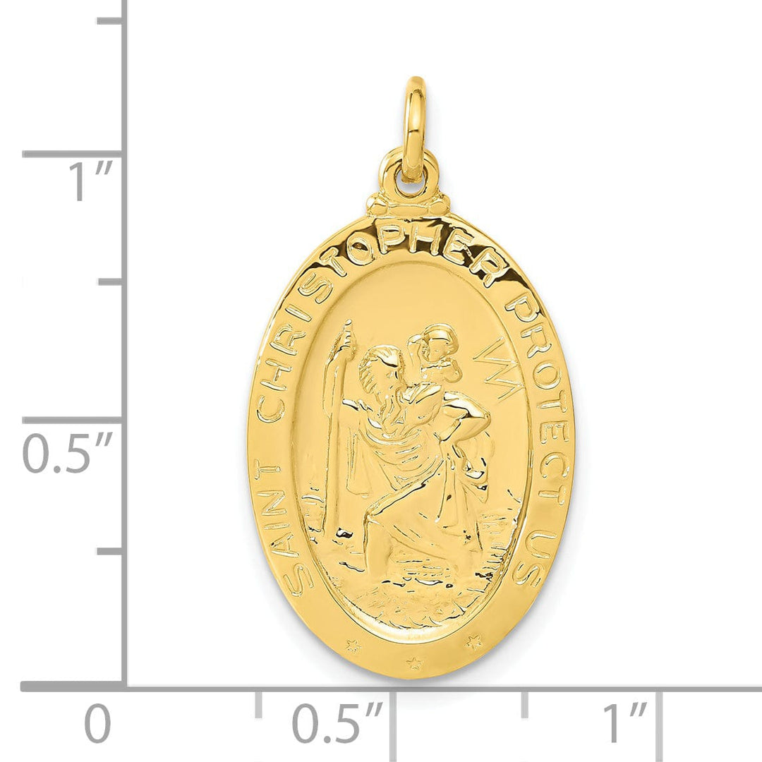 Lovely Rita's Pendants & Charms 24k Gold-plated Silver StChristopher Tennis Medal