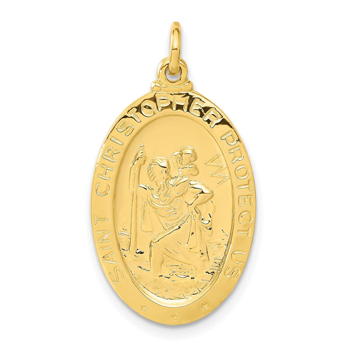 Lovely Rita's Pendants & Charms 24k Gold-plated Silver StChristopher Tennis Medal