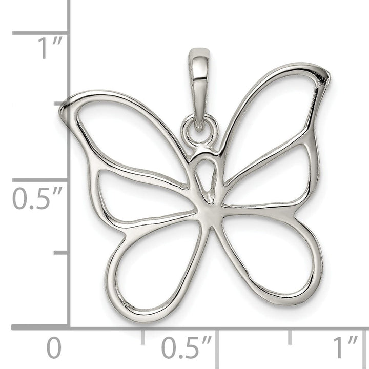Lovely Rita's Pendants & Charms 925 Sterling Silver Polished Butterfly Pendant