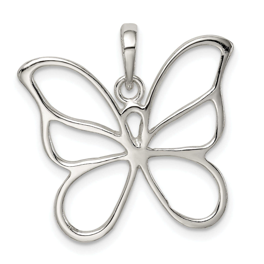 Lovely Rita's Pendants & Charms 925 Sterling Silver Polished Butterfly Pendant