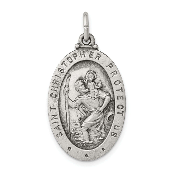 Lovely Rita's Pendants & Charms 925 Sterling Silver St. Christopher Medal Pendant