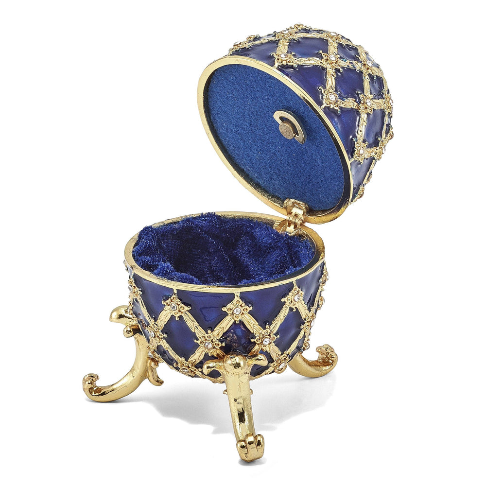 Lovely Rita's Pendants & Charms Bejewel GRAND ROYAL BLUE Color (Plays Unchained Melody) Musical Egg