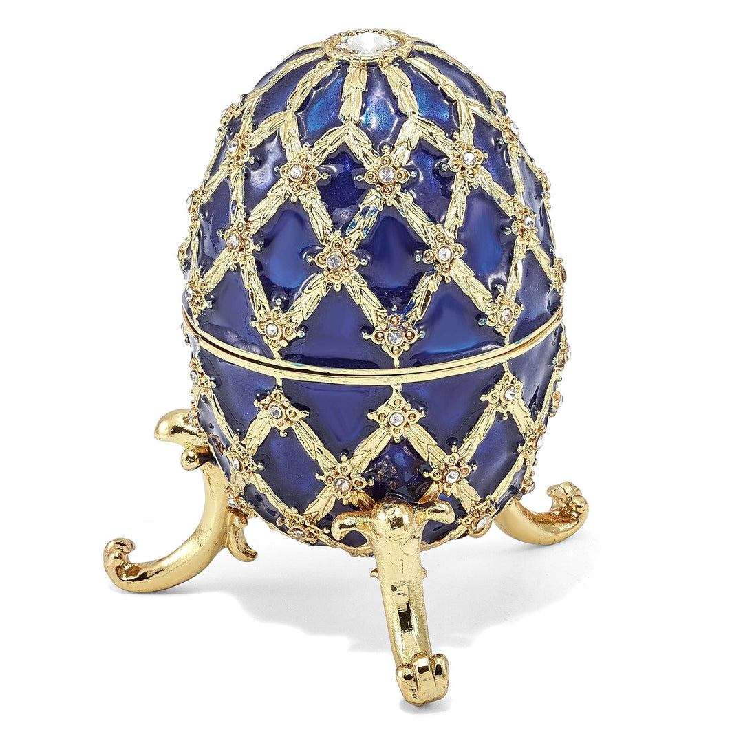 Lovely Rita's Pendants & Charms Bejewel GRAND ROYAL BLUE Color (Plays Unchained Melody) Musical Egg