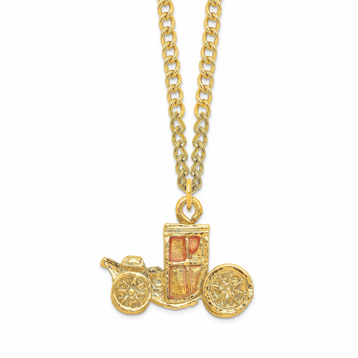 Lovely Rita's Pendants & Charms Bejewel Pewter Multi Color Finish IMPERIAL Golden Carriage Trinket Box