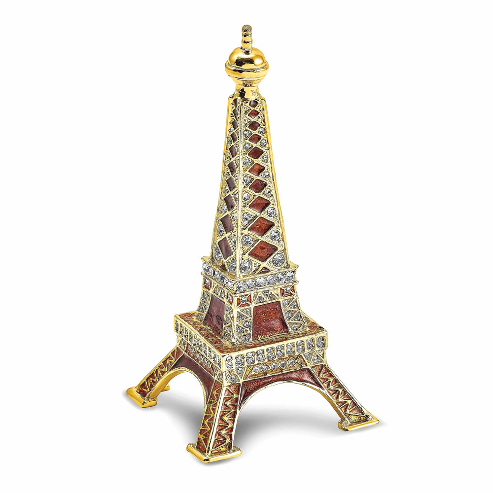 Lovely Rita's Pendants & Charms Bejewel Pewter Multi Color PARIS Eiffel Tower Ring Holder Trinket Box