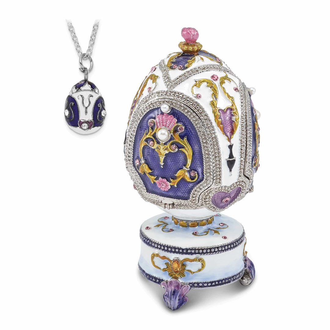 Lovely Rita's Pendants & Charms Bejeweled MERRY-GO-ROUND Carousel (It's A Small World) Musicial Egg