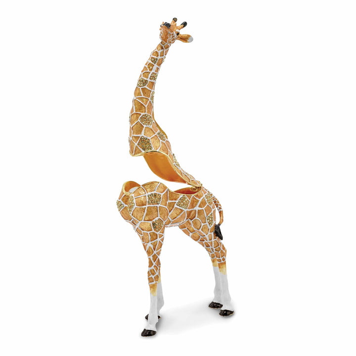 Luxury Giftware by Jere Pendants & Charms Bejeweled  Multi Color Enamel ELLISON Elegant Giraffe Trinket Box