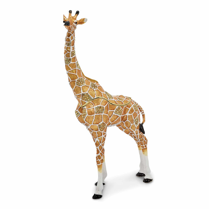 Luxury Giftware by Jere Pendants & Charms Bejeweled  Multi Color Enamel ELLISON Elegant Giraffe Trinket Box
