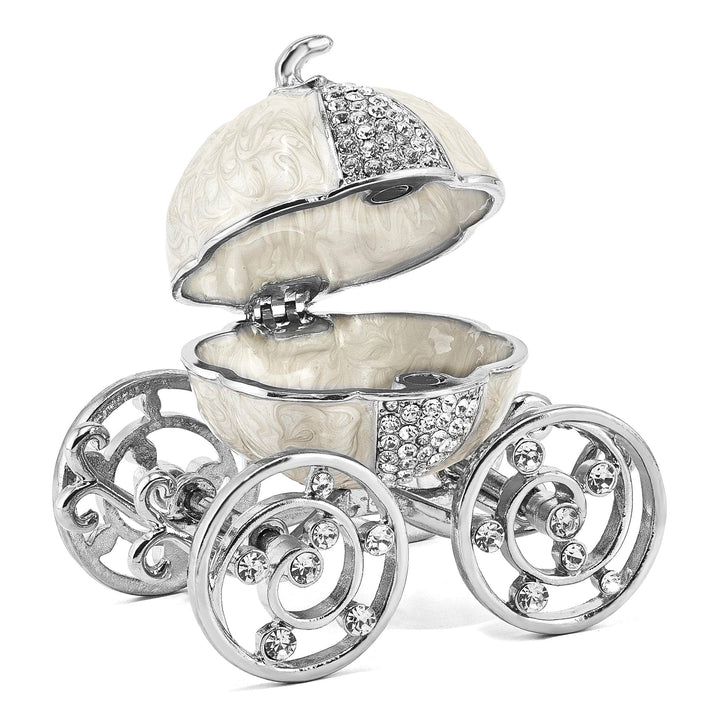 Lovely Rita's Pendants & Charms Bejeweled Multi Color Finish EVER AFTER Pumpkin Coach Trinket Box