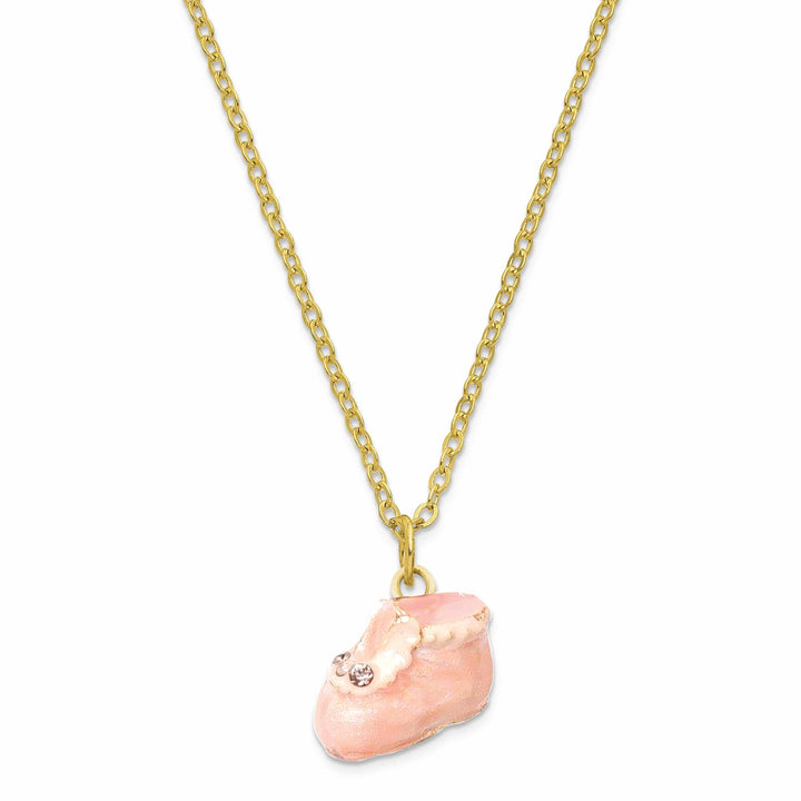 Luxury Giftware by Jere Pendants & Charms Bejeweled Multi Color Finish IT'S A GIRL Pink Baby Bootie Trinket Box