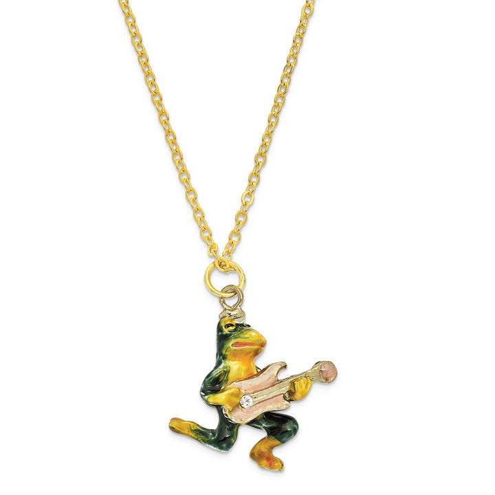 Luxury Giftware by Jere Pendants & Charms Bejeweled Multi Color Finish KEITH Rocks Musician Frog Trinket Box