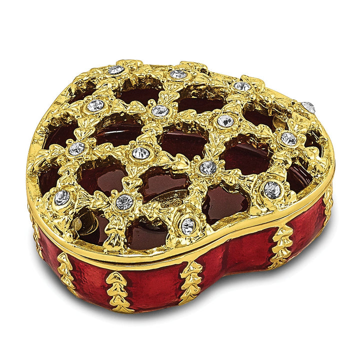 Lovely Rita's Pendants & Charms Bejeweled Multi Color Finish PEEK-A-BOO Decorative Heart Trinket Box