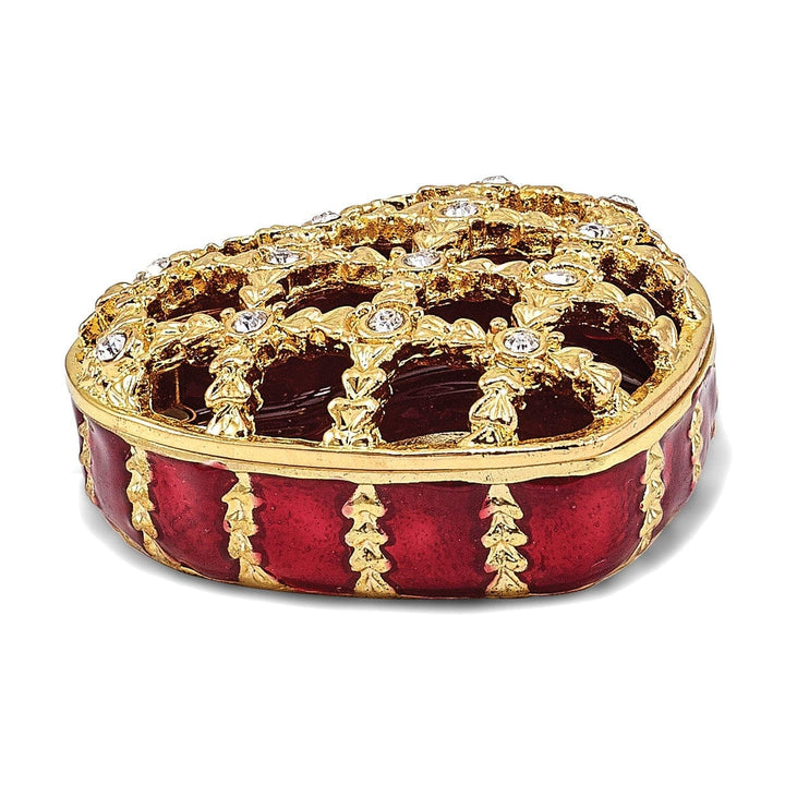 Lovely Rita's Pendants & Charms Bejeweled Multi Color Finish PEEK-A-BOO Decorative Heart Trinket Box