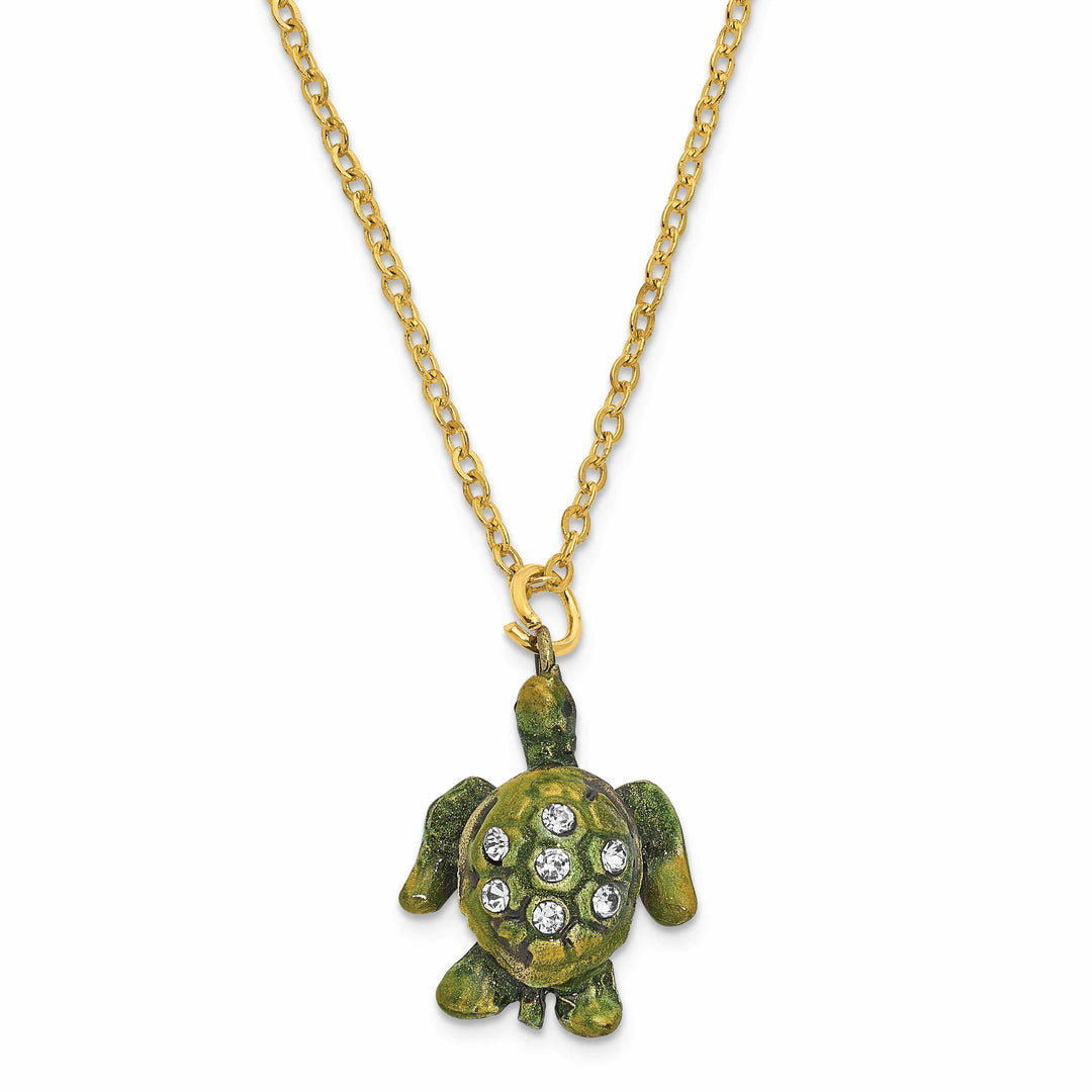 Luxury Giftware by Jere Pendants & Charms Bejeweled Multi Color Finish ROXY Reef Dweller Sea Turtle Trinket Box