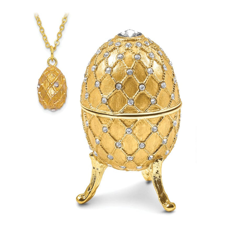 Lovely Rita's Pendants & Charms Bejeweled Multi Color Finish ROYAL GOLD (Plays Swan Lake) Musical Egg