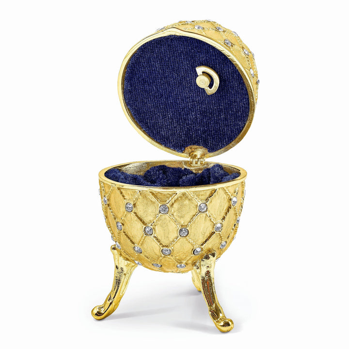 Lovely Rita's Pendants & Charms Bejeweled Multi Color Finish ROYAL GOLD (Plays Swan Lake) Musical Egg