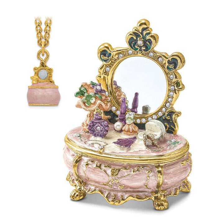 Lovely Rita's Pendants & Charms Bejeweled Multi Color Finish VANITY Dressing Makeup Table Trinket Box