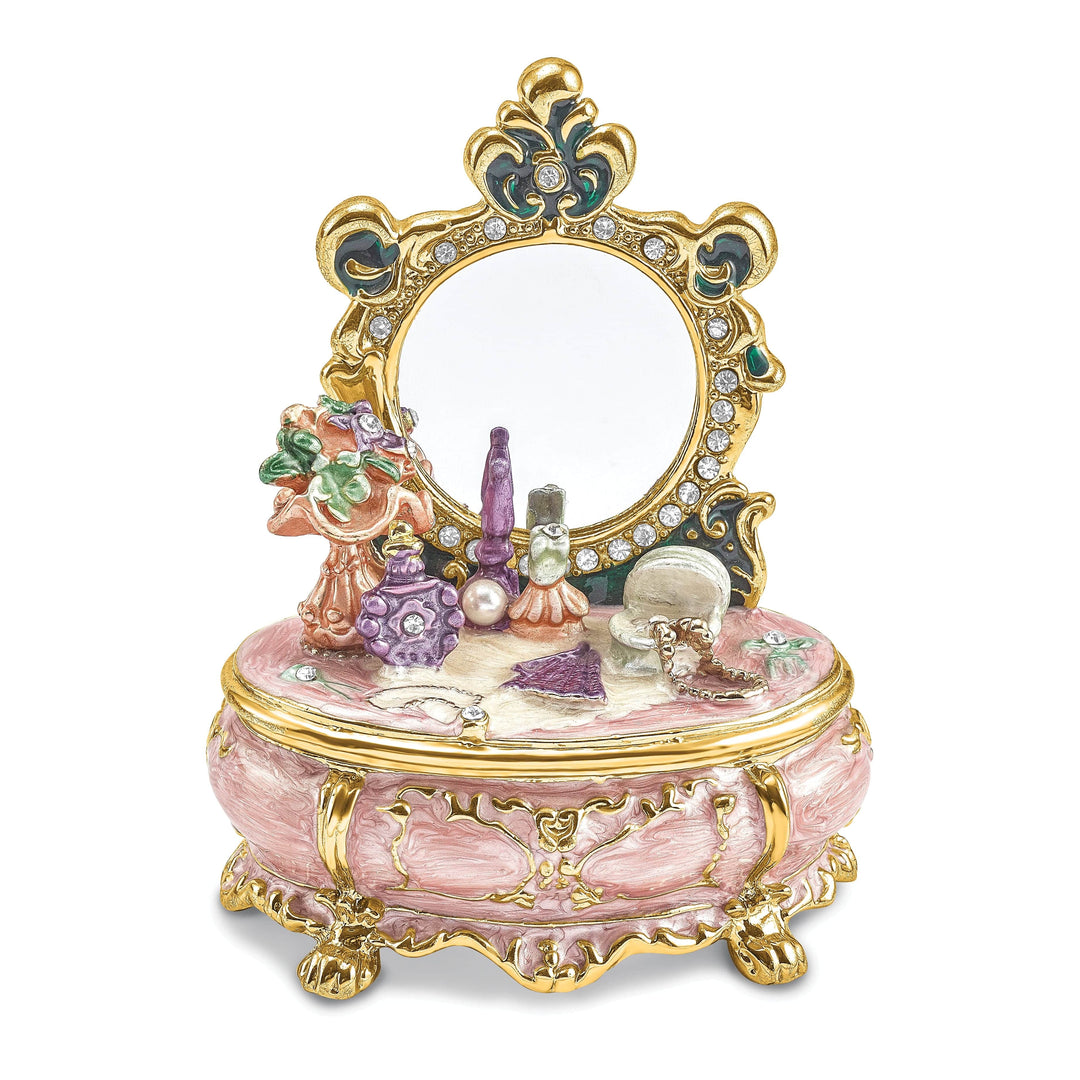 Lovely Rita's Pendants & Charms Bejeweled Multi Color Finish VANITY Dressing Makeup Table Trinket Box