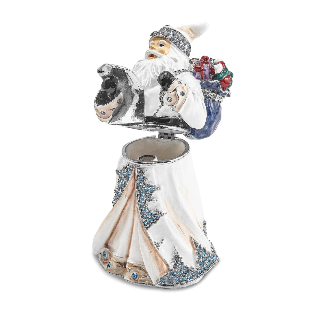 Lovely Rita's Pendants & Charms Bejeweled Multi Color ST NICHOLAS SINTERKLAAS White Santa Trinket Box