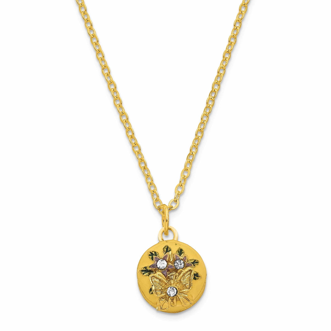 Luxury Giftware by Jere Pendants & Charms Bejeweled Pewter FLORIAN Butterfly & Floral Box Trinket Box Design