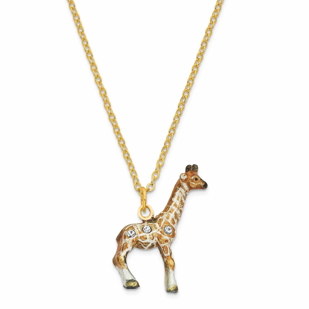 Luxury Giftware by Jere Pendants & Charms Bejeweled Pewter GINA GEORGIE Mother Baby Giraffes Trinket Box