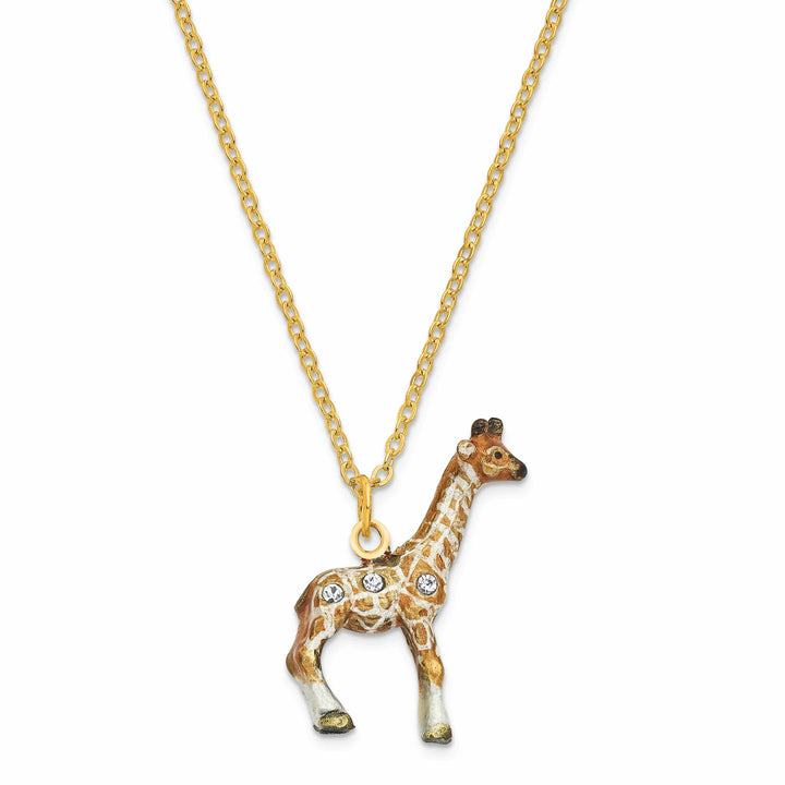Luxury Giftware by Jere Pendants & Charms Bejeweled Pewter GINA GEORGIE Mother Baby Giraffes Trinket Box