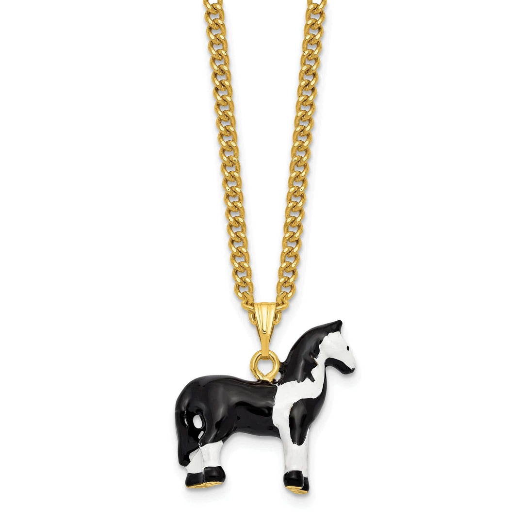 Luxury Giftware by Jere Pendants & Charms Bejeweled Pewter Multi Color Enamel ALPHA Paint Horse Trinket Box
